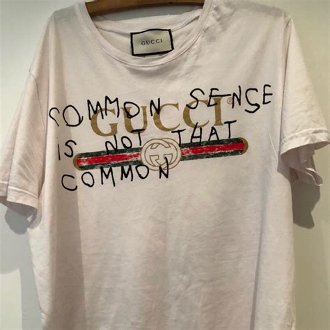 gucci common sense is not so common fake buy|Gucci shirts real or real.